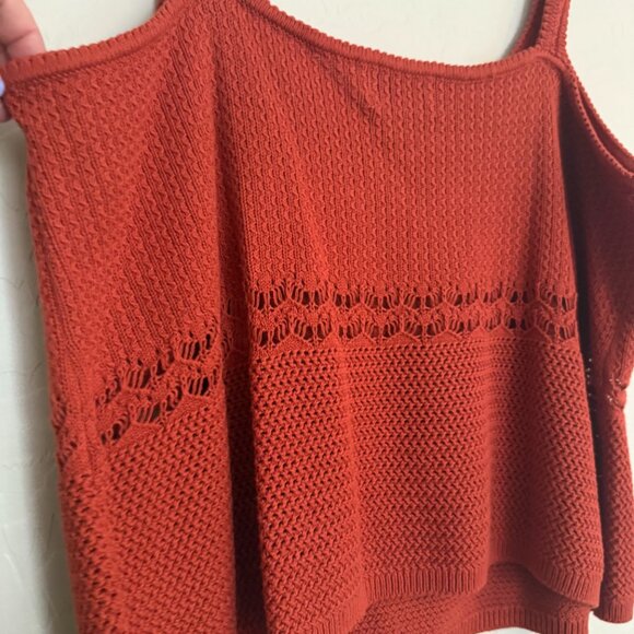 NWT Old Navy Rust Colored Crocheted Cotton Tank Top XXL - Picture 2 of 6